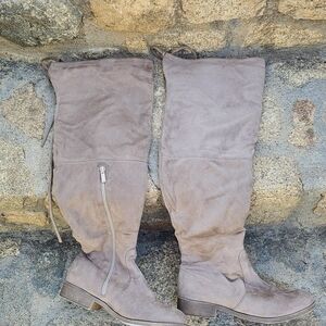 Stylish Taupe Knee-High Boots